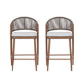 Outdoor 26" Counter Height Metal Frame Counter Stools