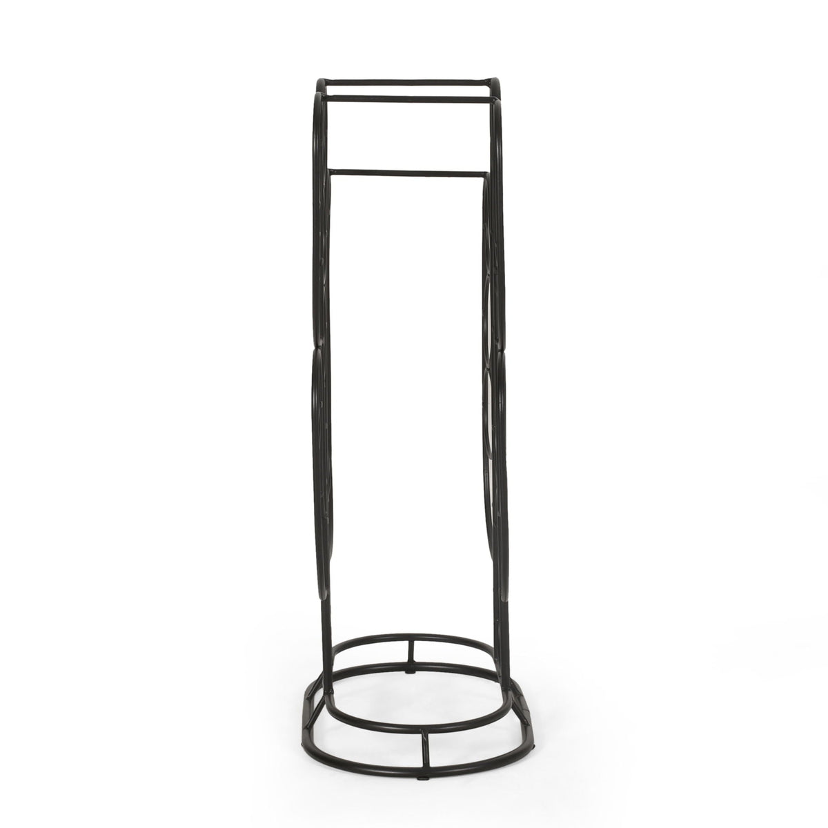 Black Wine Rack with Cactus Design - 13 Bottle Capacity