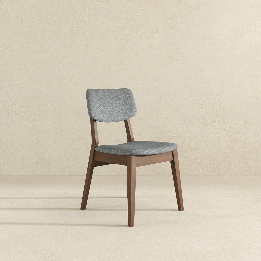 Solid Back Side Chair Set with Mid-Century Modern Design - Multiple Colors