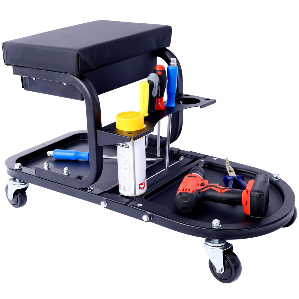 Ultimate Rolling Detailing & Utility Cart with Multiple Storage - Steel