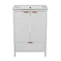 Modern Bathroom Vanity with Sink Combo – Compact Storage - Dark Brown or White