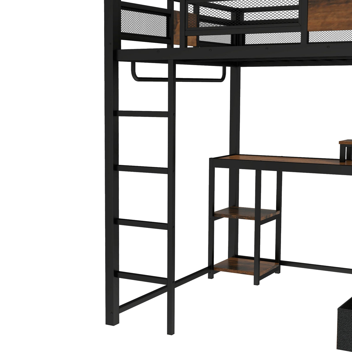 Queen Loft Bed with Desk and Storage - Space Saving Solution