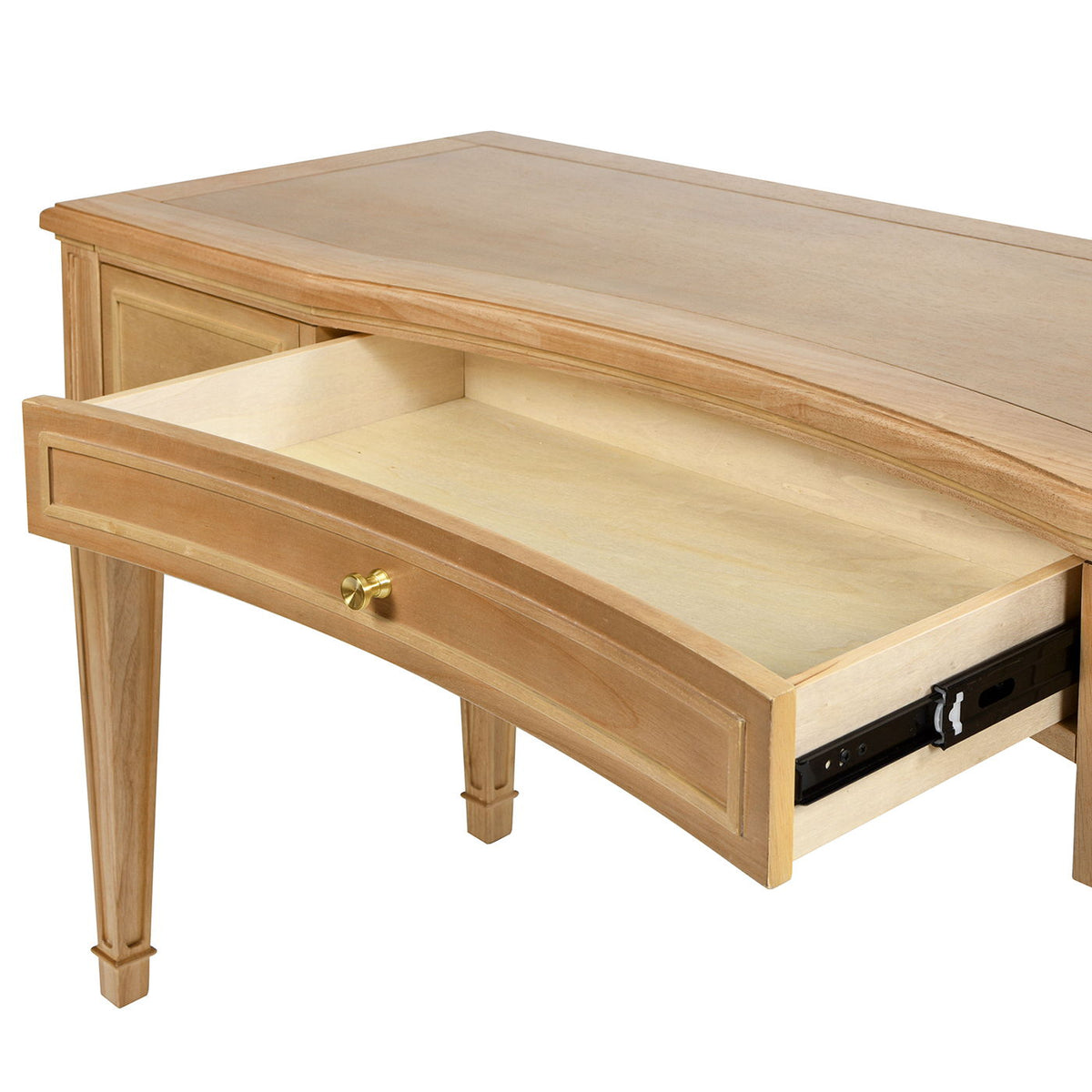 Dauphin 3 Drawer Executive Desk with Soft-Close Drawers - Light Brown or Gray