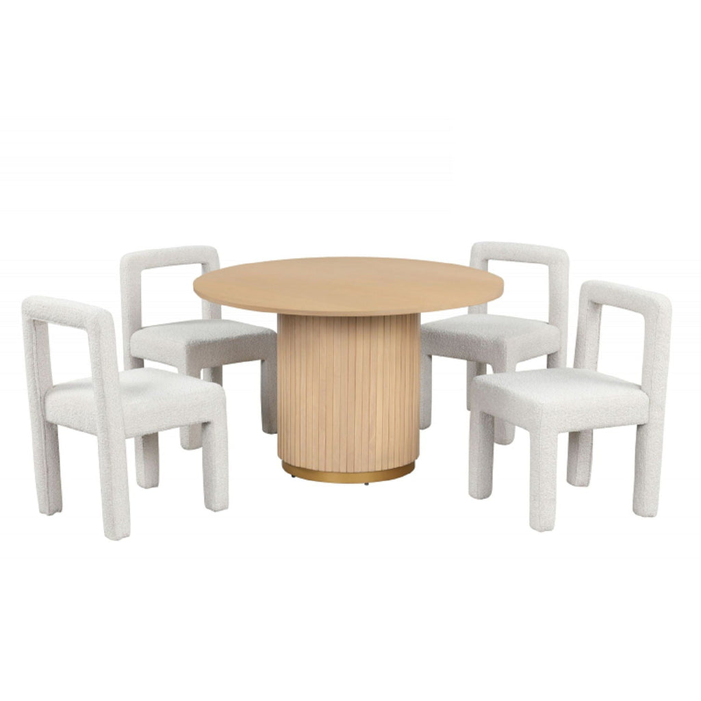 Dining Chairs with Square Open Back - Set of 2