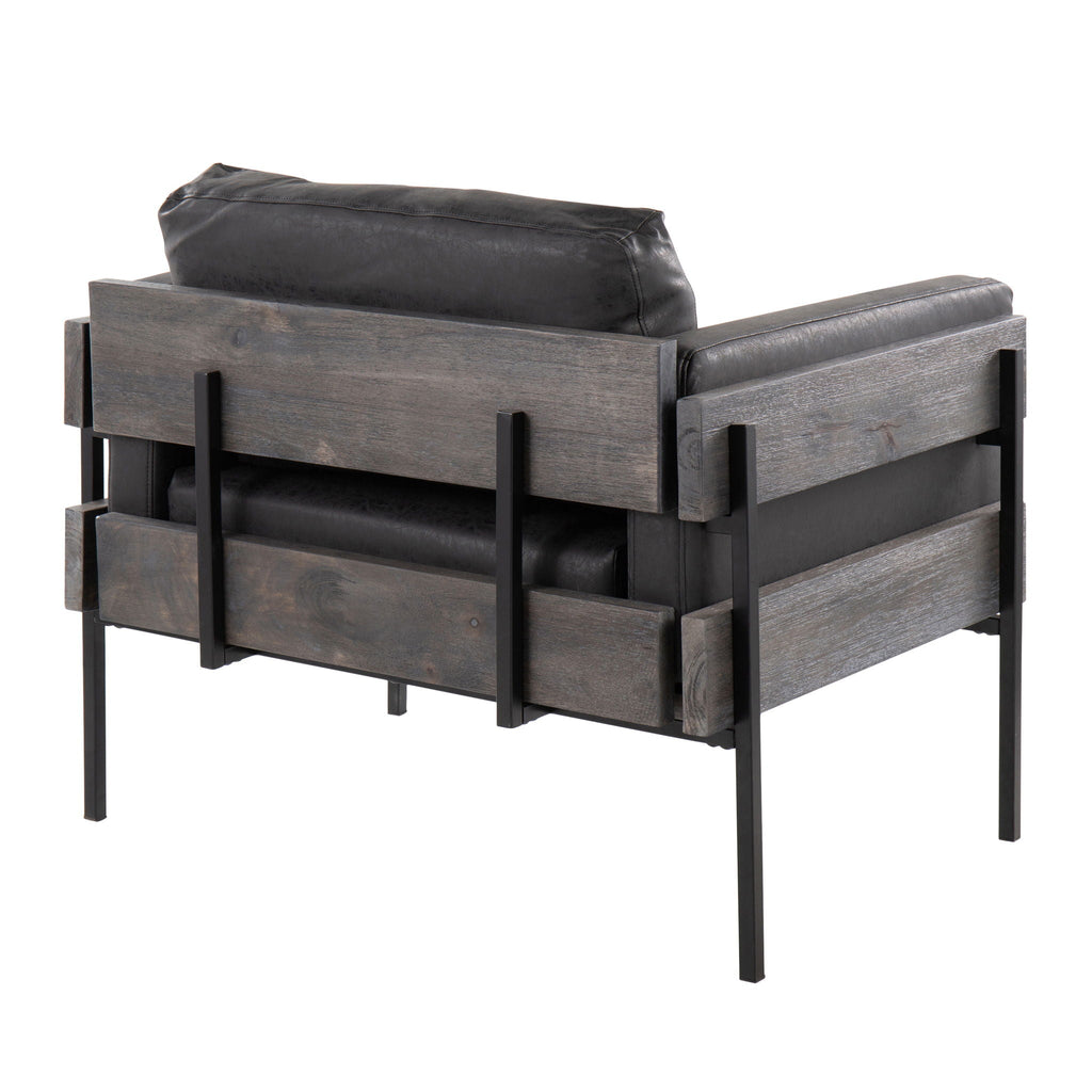 Farmhouse Chair with Metal Base and Cushions - Kari