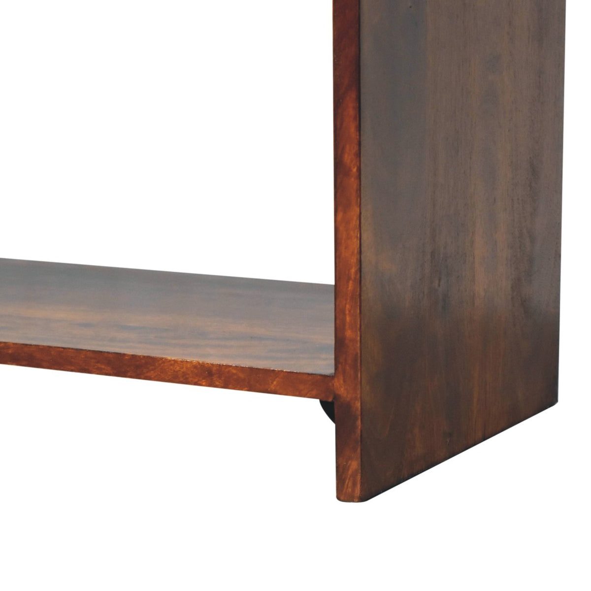 Solid Wood Aspen Slim Media Unit with 3 Drawers - Chestnut Finish
