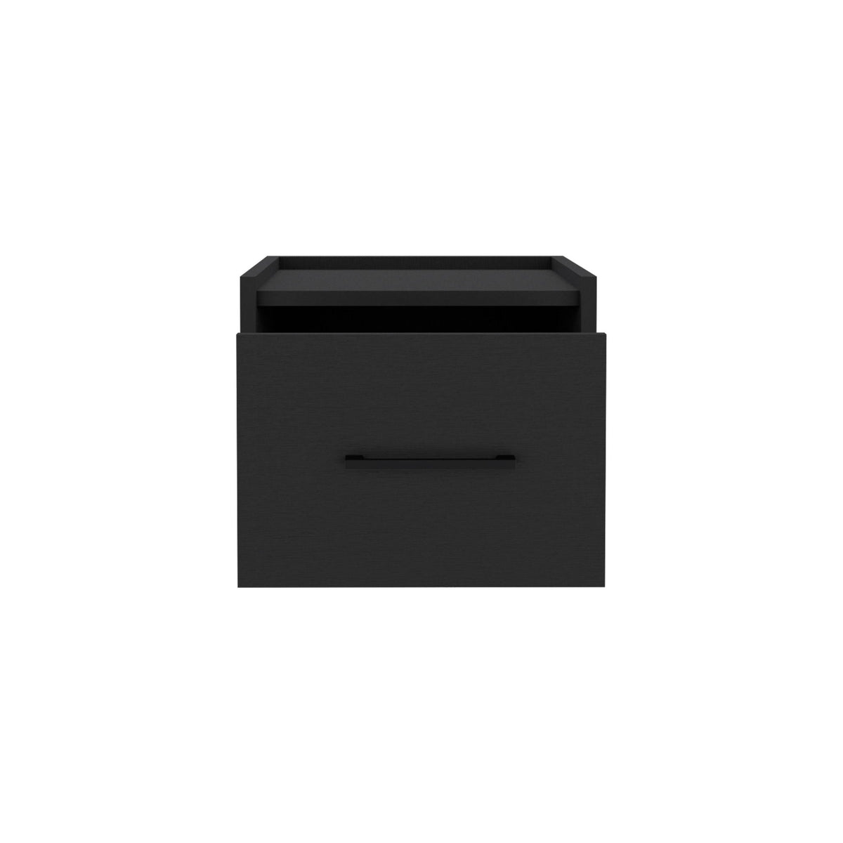 Floating Nightstand with Handy Drawer - Black