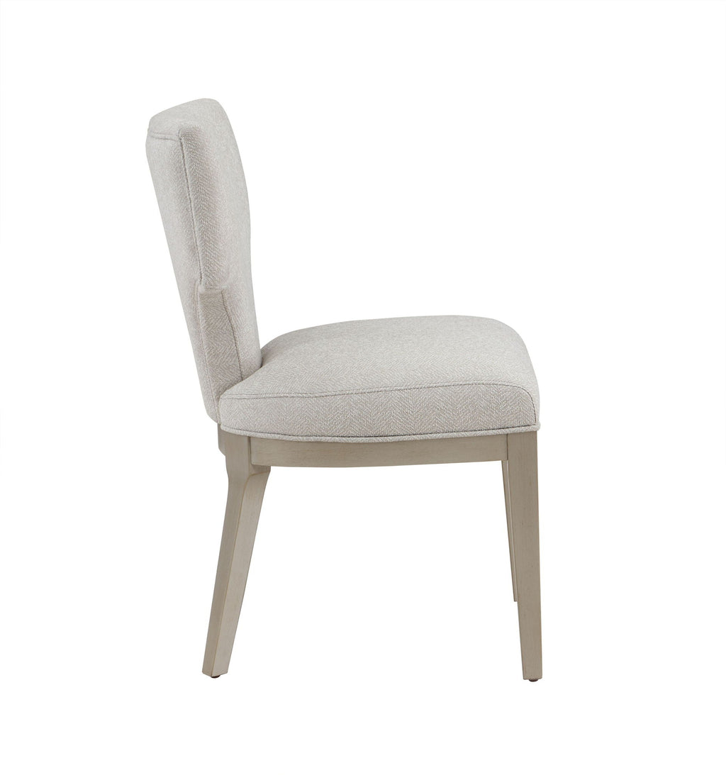 Kasa Light Gray Side Chair Set of 2 with Solid Wood Legs - Light Gray