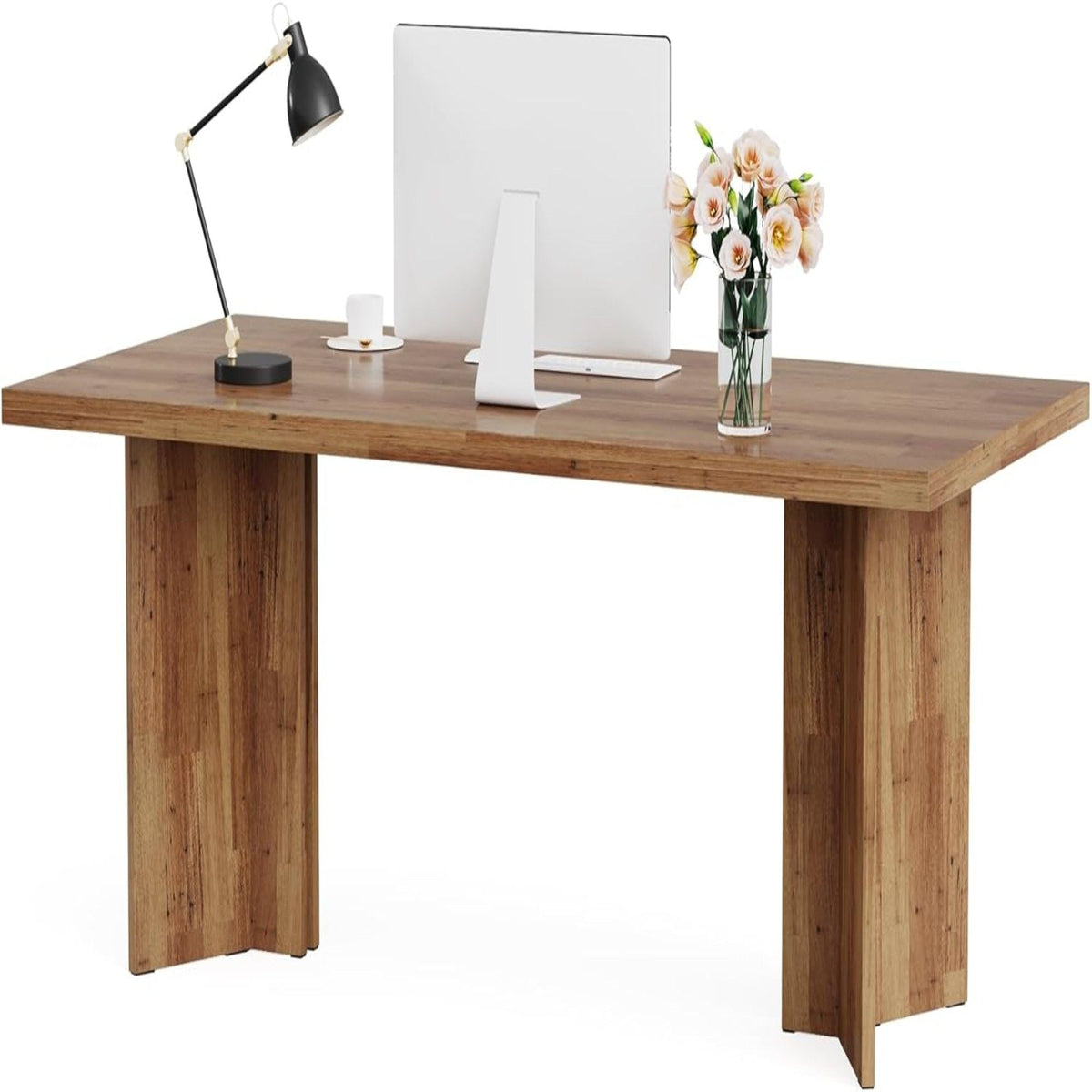 Vintage Executive Desk with Thickened Tabletop – Light Brown or Dark Brown