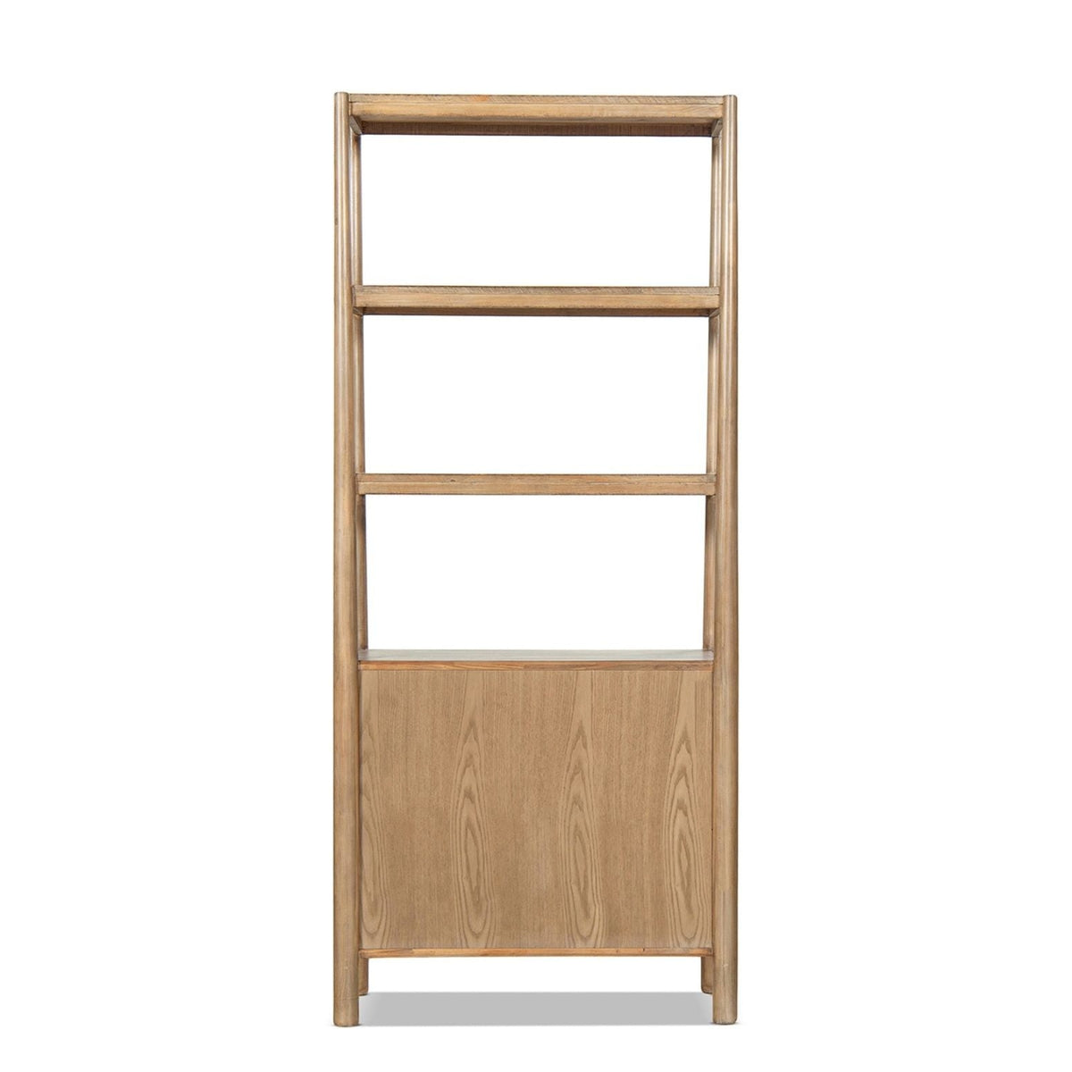 Natural Reclaimed Wood Bookcase with Lower Cabinet - 86" Tall
