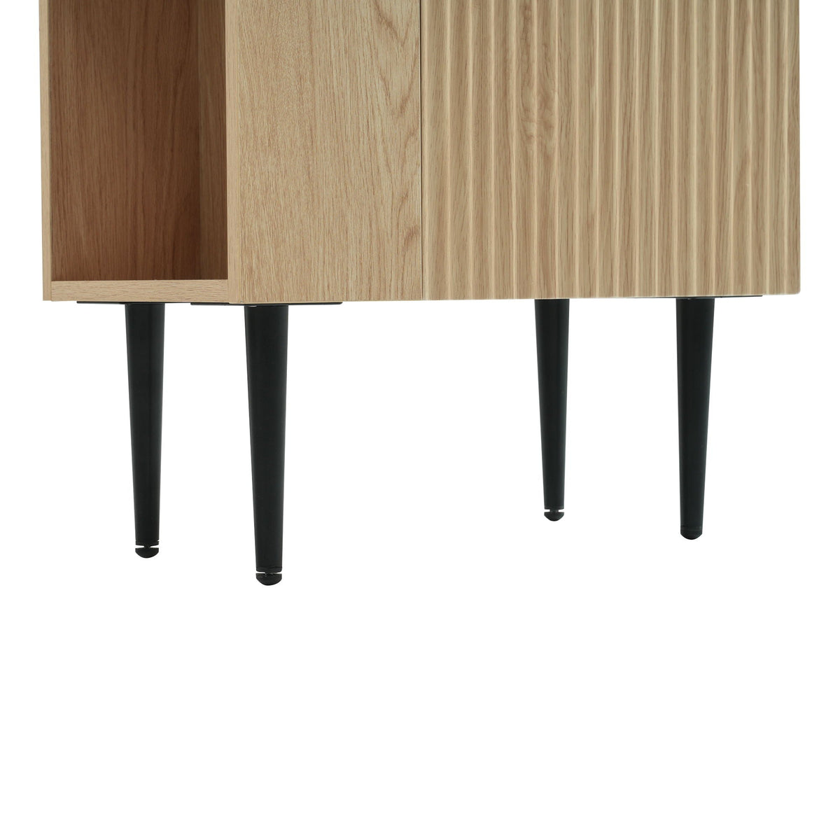 Bathroom Vanity with Single Ceramic Sink and Side Storage - Multiple Colors