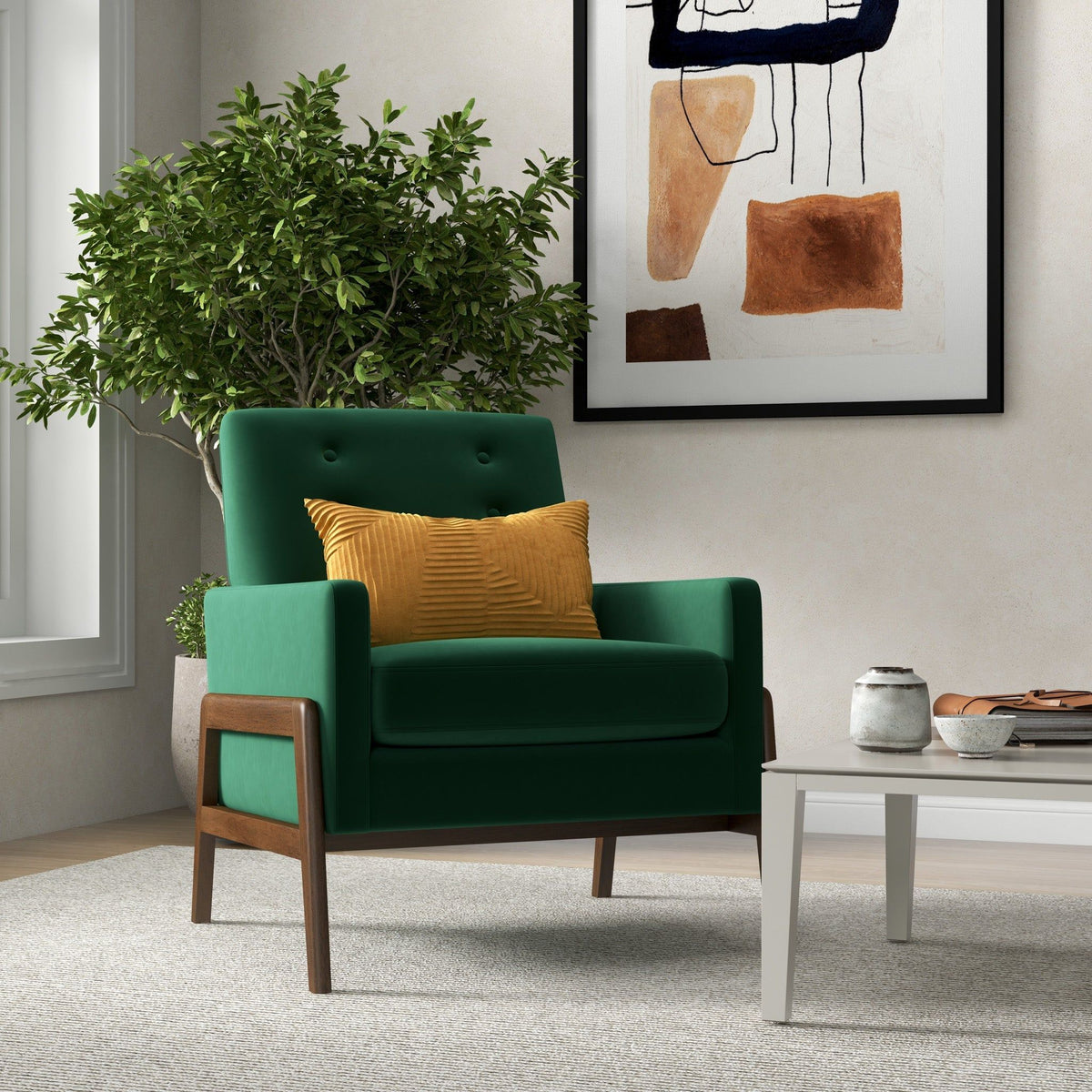 Cole Solid Wood Lounge Chair