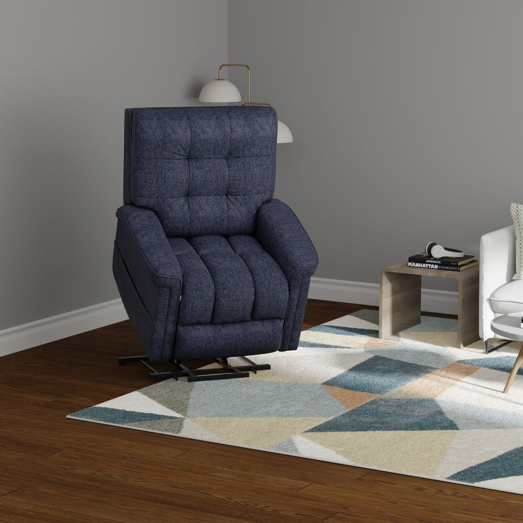Velour Power Lift Chair with Lift Assist - Blue