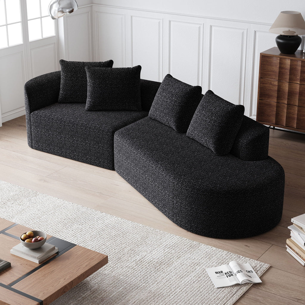 Upholstered Oversized Sectional Sofa - 4 Seater