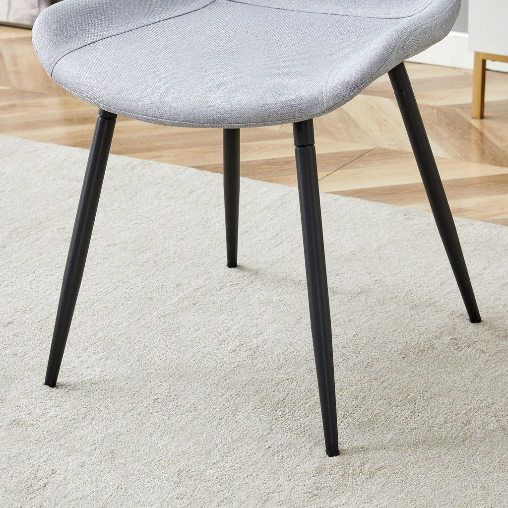 Modern Medieval Cushioned Chairs with Suede Backrest - Pearl Silver, White, or Gray
