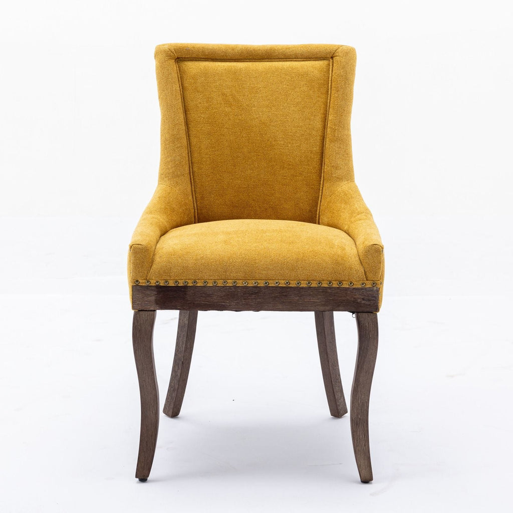 Ultra Side Dining Chair Set with Solid Wood Legs - Multiple Colors