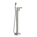 Freestanding Bathtub Faucet Waterfall Tub Filler with Hand Shower - Brushed Nickel
