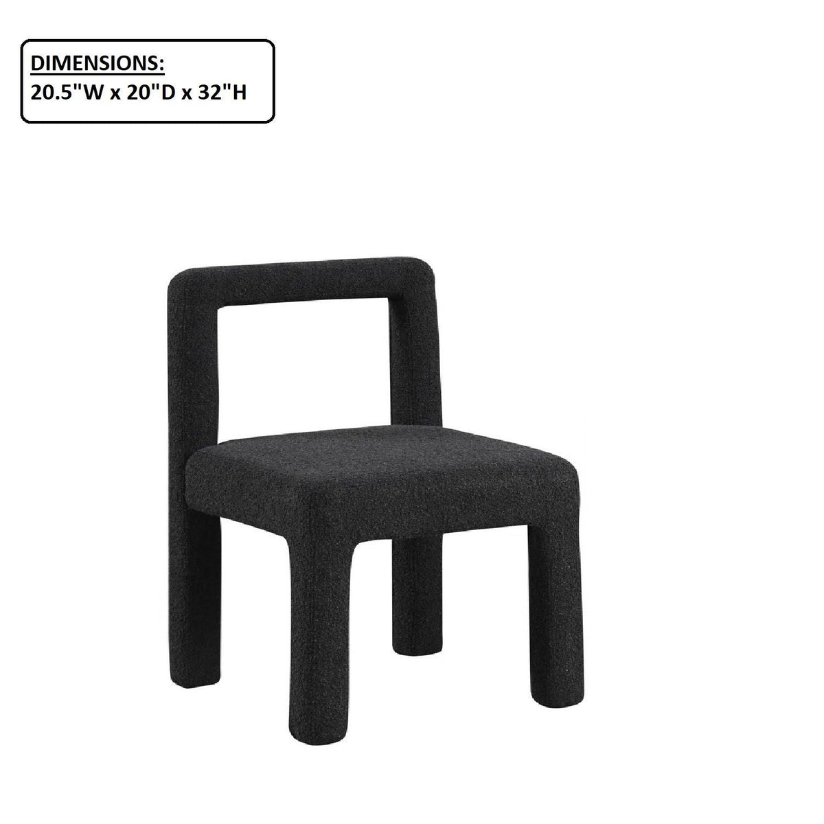 Dining Chairs with Square Open Back - Set of 2