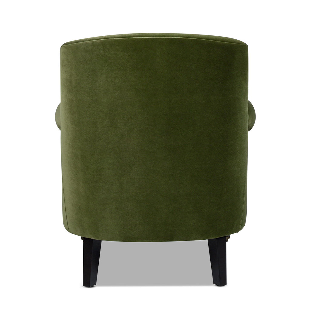 Pleated Sock Arm Accent Armchair with Supportive Seating - Green