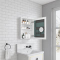 Frameless Mirror Medicine Cabinet with Beveled Edges - Bathroom Storage