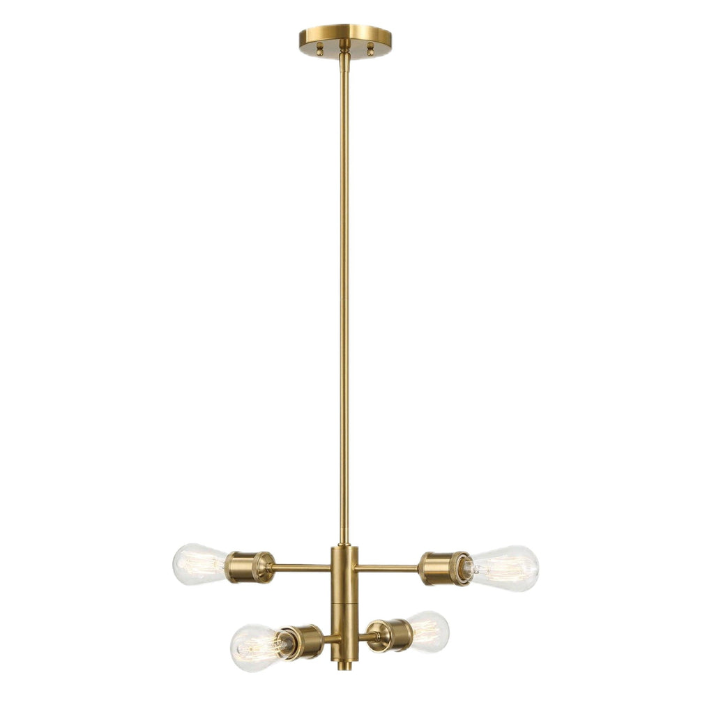 Trellis - 4 Lights Modern Gold Chandelier