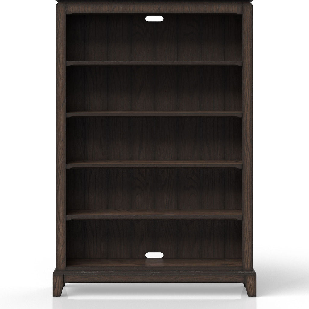 Chocolate Bookcase with Durable Solid Wood & MDF Construction - 72-Inch Height