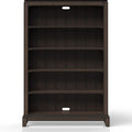 Chocolate Bookcase with Durable Solid Wood & MDF Construction - 72-Inch Height