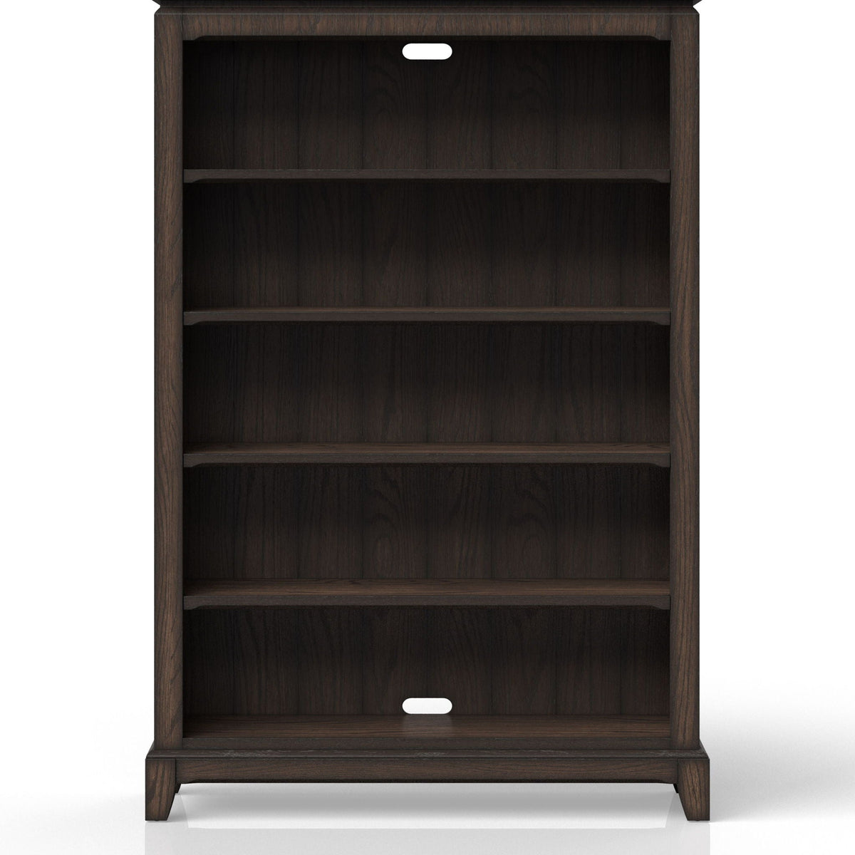 Chocolate Bookcase with Durable Solid Wood & MDF Construction - 72-Inch Height