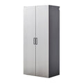 Astro Series Wall Mounted Storage Cabinet with Soft Closing Drawers - Metallic Gray