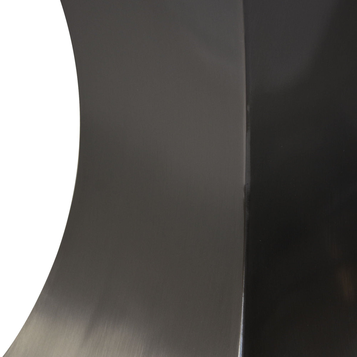 Modern Artificial Stone Dining Table with Crescent-Shaped Metal Legs - White