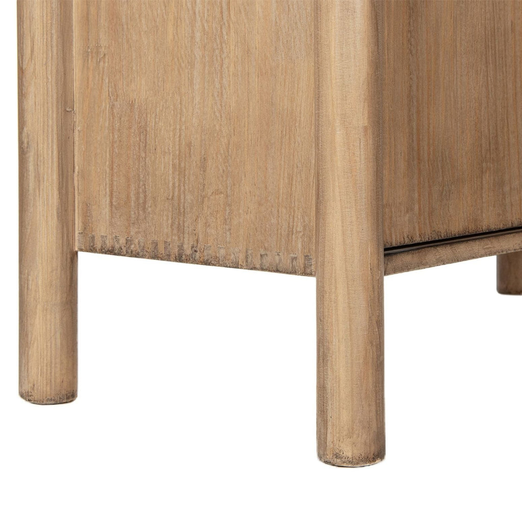 Natural Reclaimed Wood Bookcase with Lower Cabinet - 86" Tall