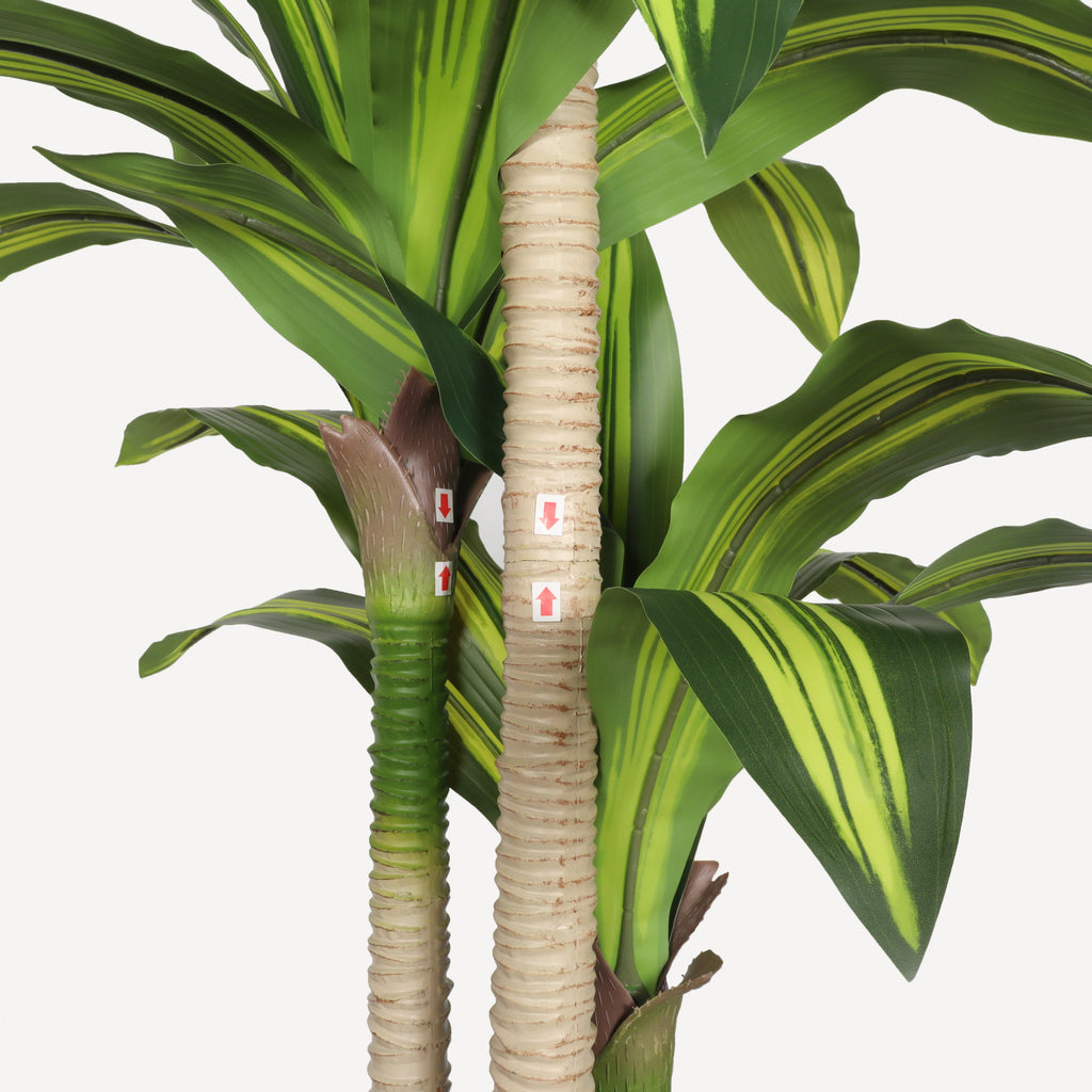 5' Artificial Dracaena Tree with Realistic Green Leaves - Green