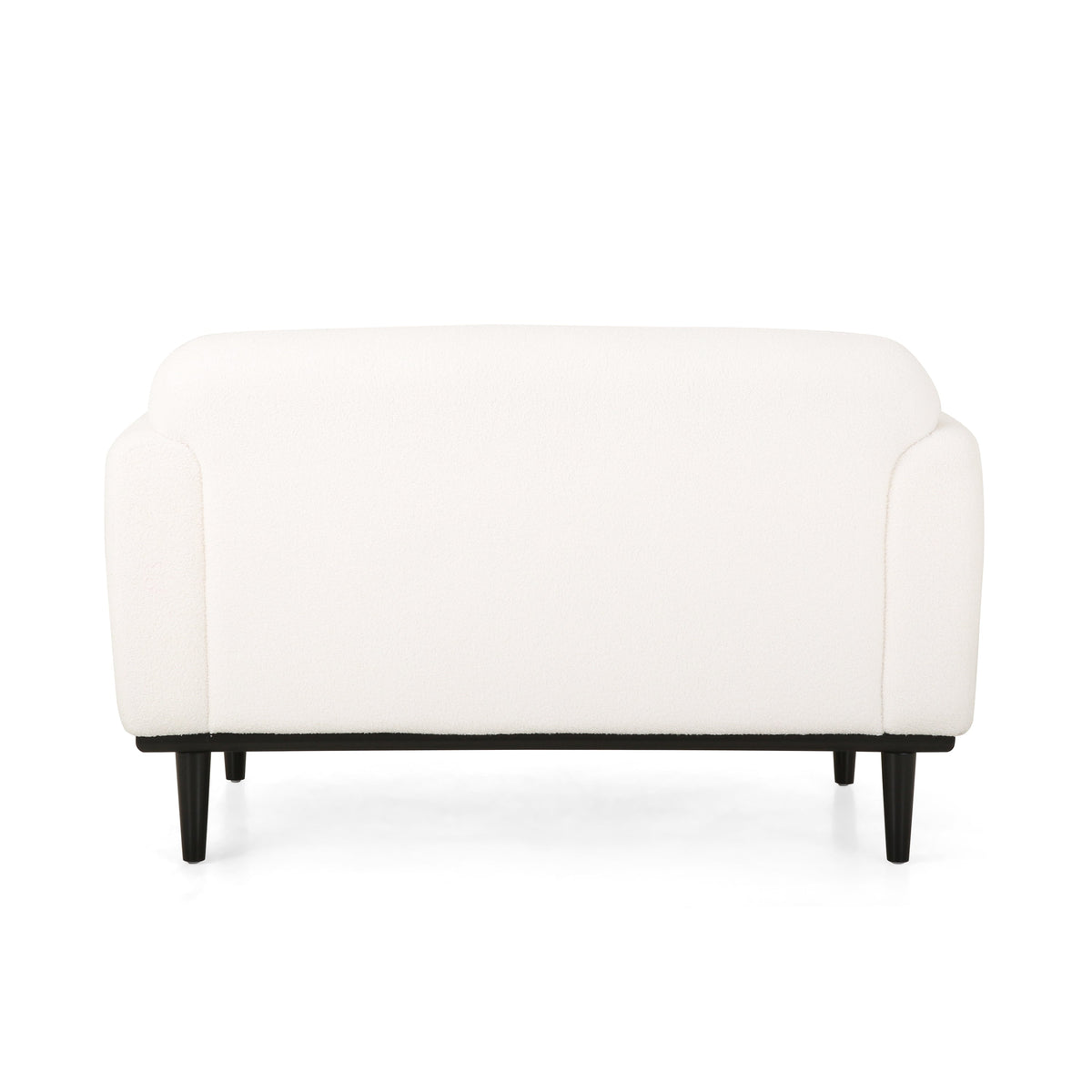 Bouclé Fabric Loveseat Sofa with Birch Wood Legs - 50 Inch