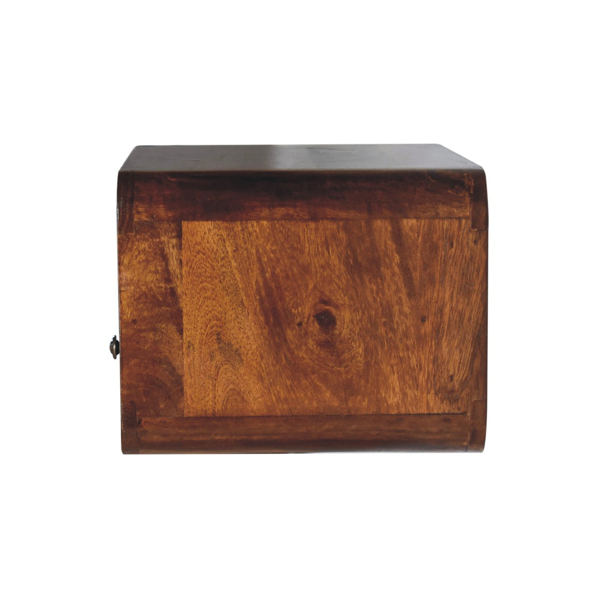 Large Floating Bedside Nightstand with Drawer and Open Shelf - Chestnut