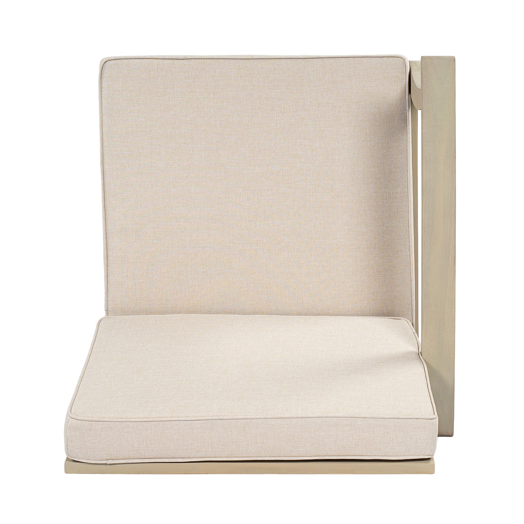Perla 3 Seater Sofa and Table Set with Acacia Wood - Outdoor