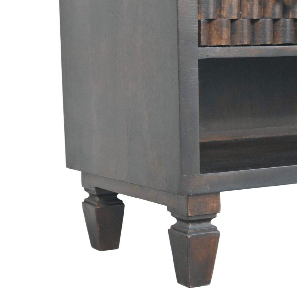 Solid Wood Shoe Storage Unit with Velvet Mocha Finish