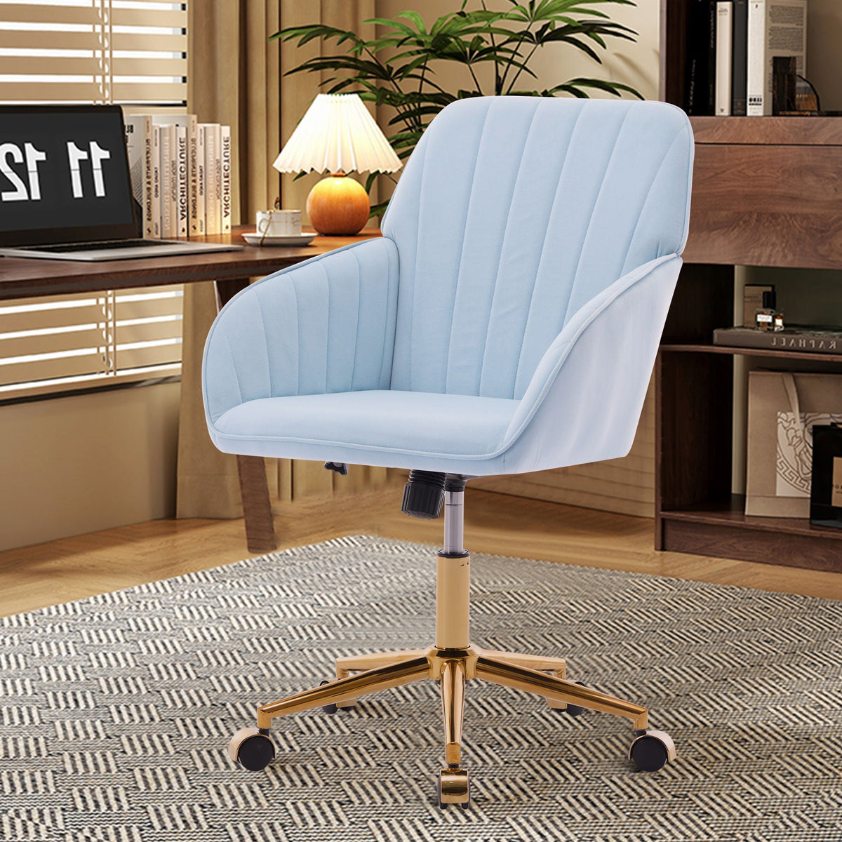 Ergonomic Swivel Office Chair with Memory Foam Seat - Multiple Colors