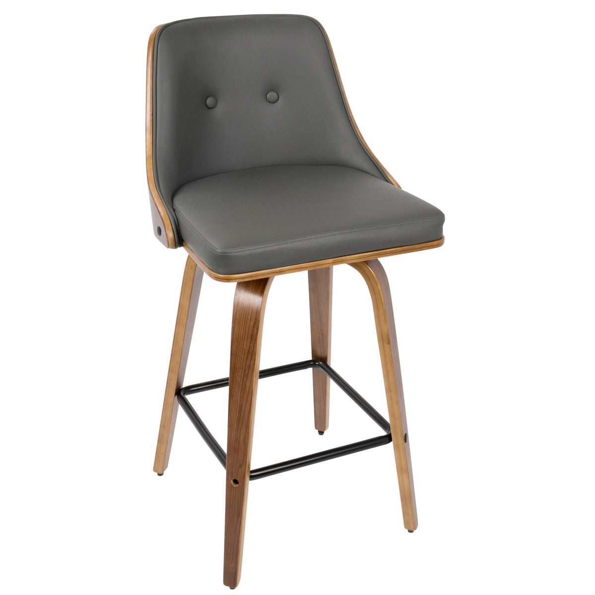 Mid Century Modern Counter Stool Set with Swivel - Multiple Colors