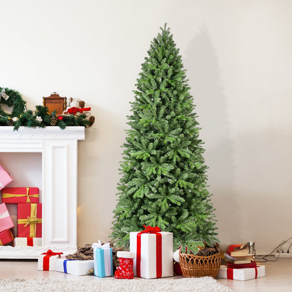 7.5FT Christmas Tree with 1599 Tips and Hinged Branches - Green