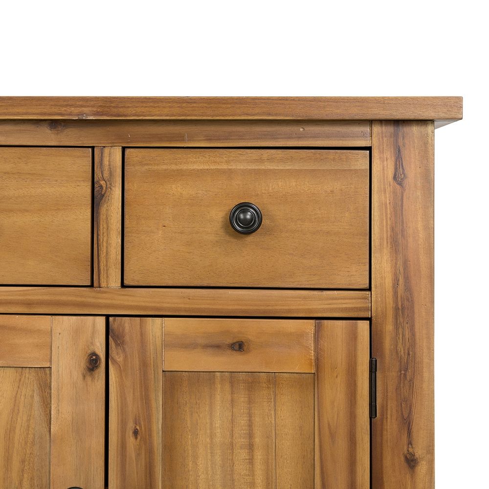 Farmhouse Cabinet Sideboard with Ample Storage - Light Brown