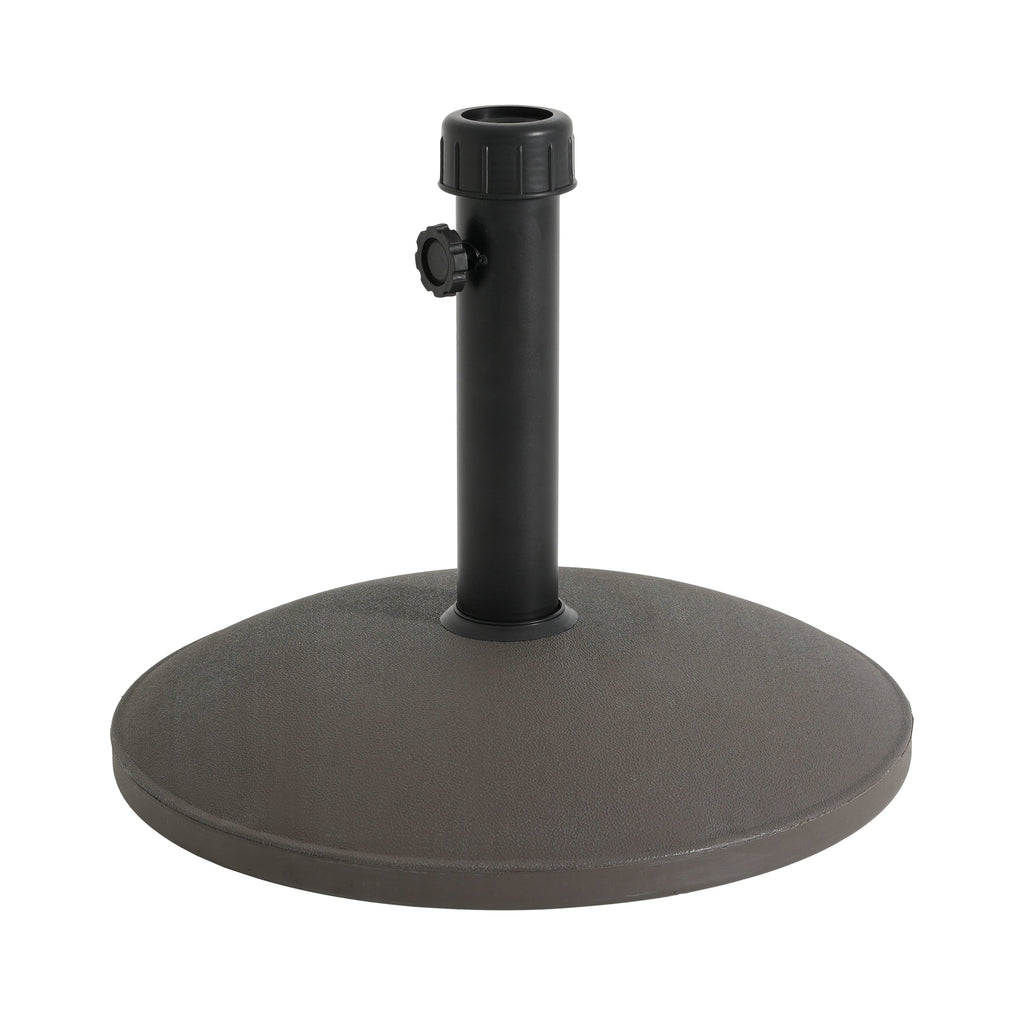 Brown Outdoor Umbrella Base with 35 lb Concrete Core – Stable & Weather Resistant