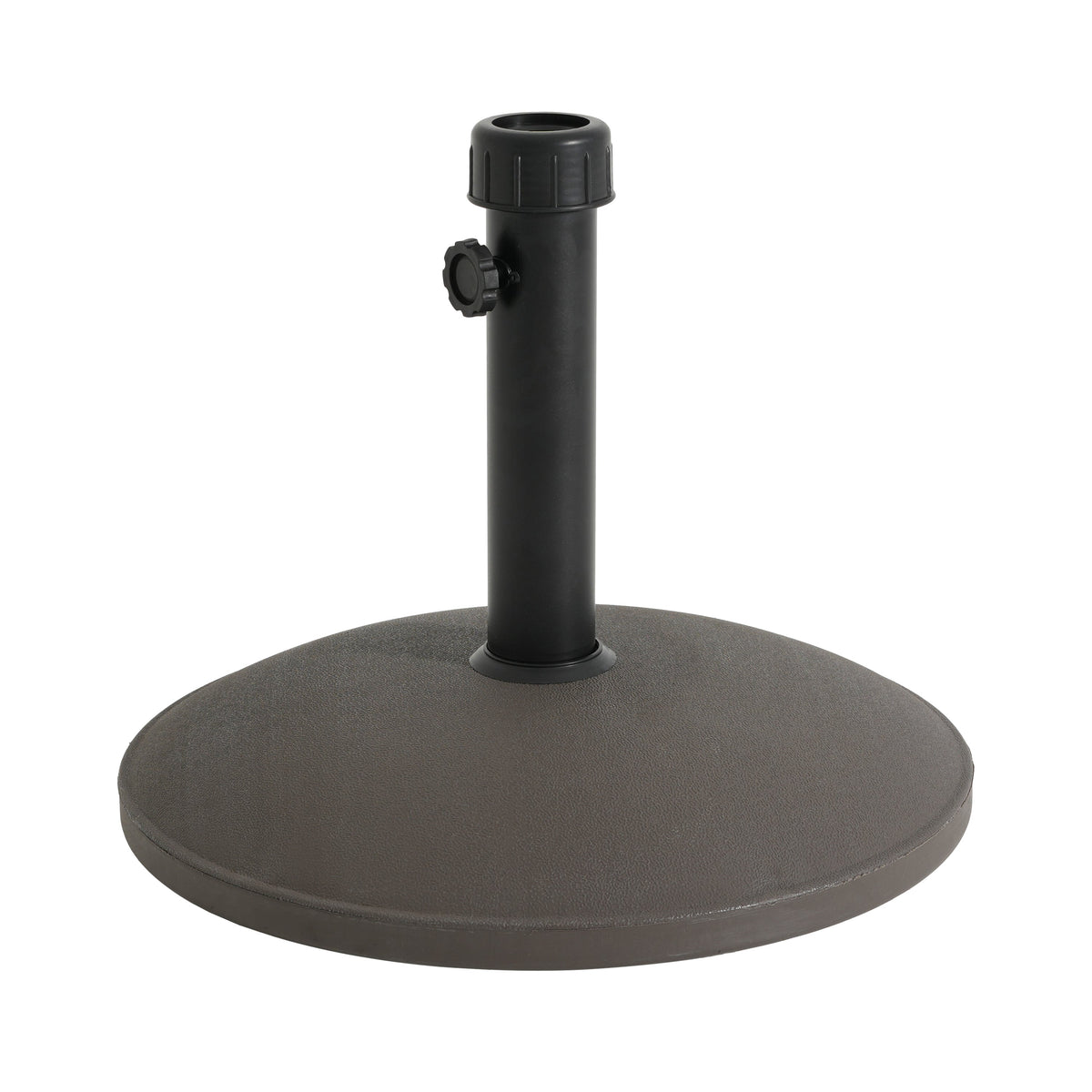Brown Outdoor Umbrella Base with 35 lb Concrete Core – Stable & Weather Resistant
