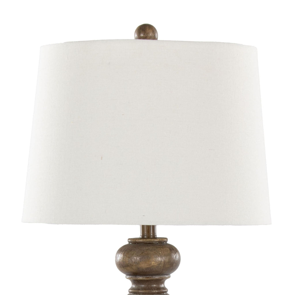 Contemporary Table Lamp Set with 3-Way Lighting - White