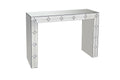 Hessa Mirrored & Faux Rhinestone Console Table with Sled Base – Silver