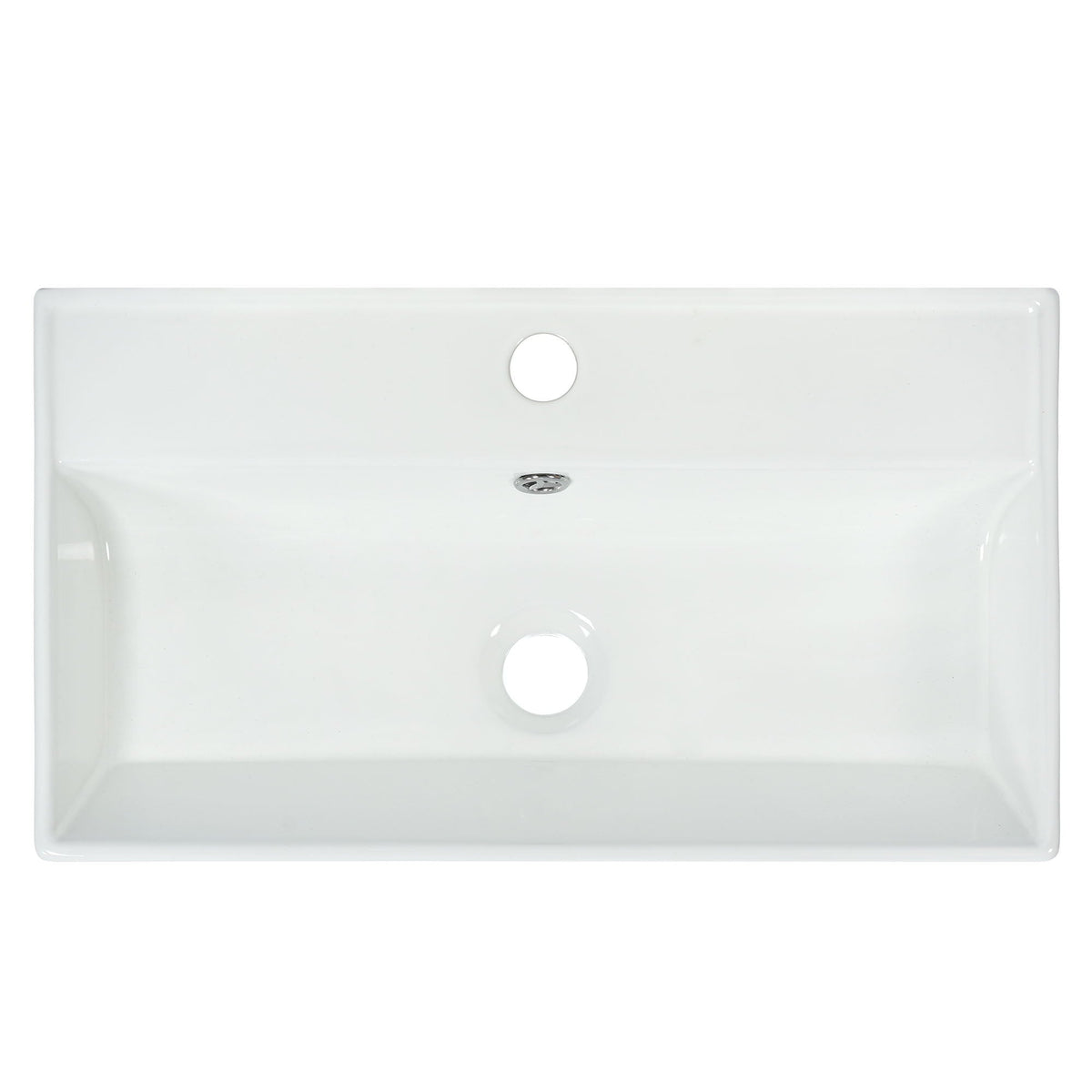 Bathroom Vanity with Single Ceramic Sink and Side Storage - Multiple Colors