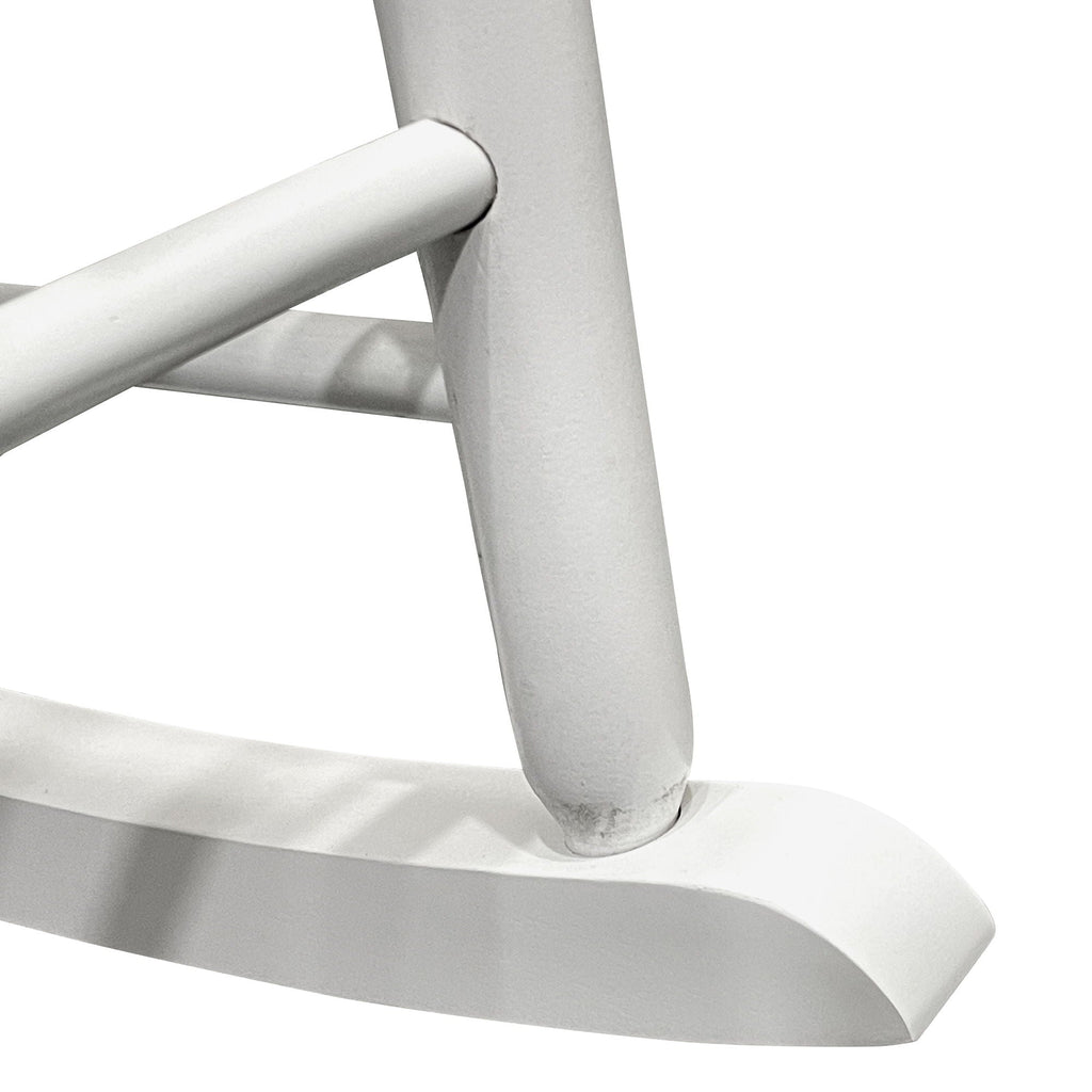 Wood Rocking Chair with Wide Seat - White or Black