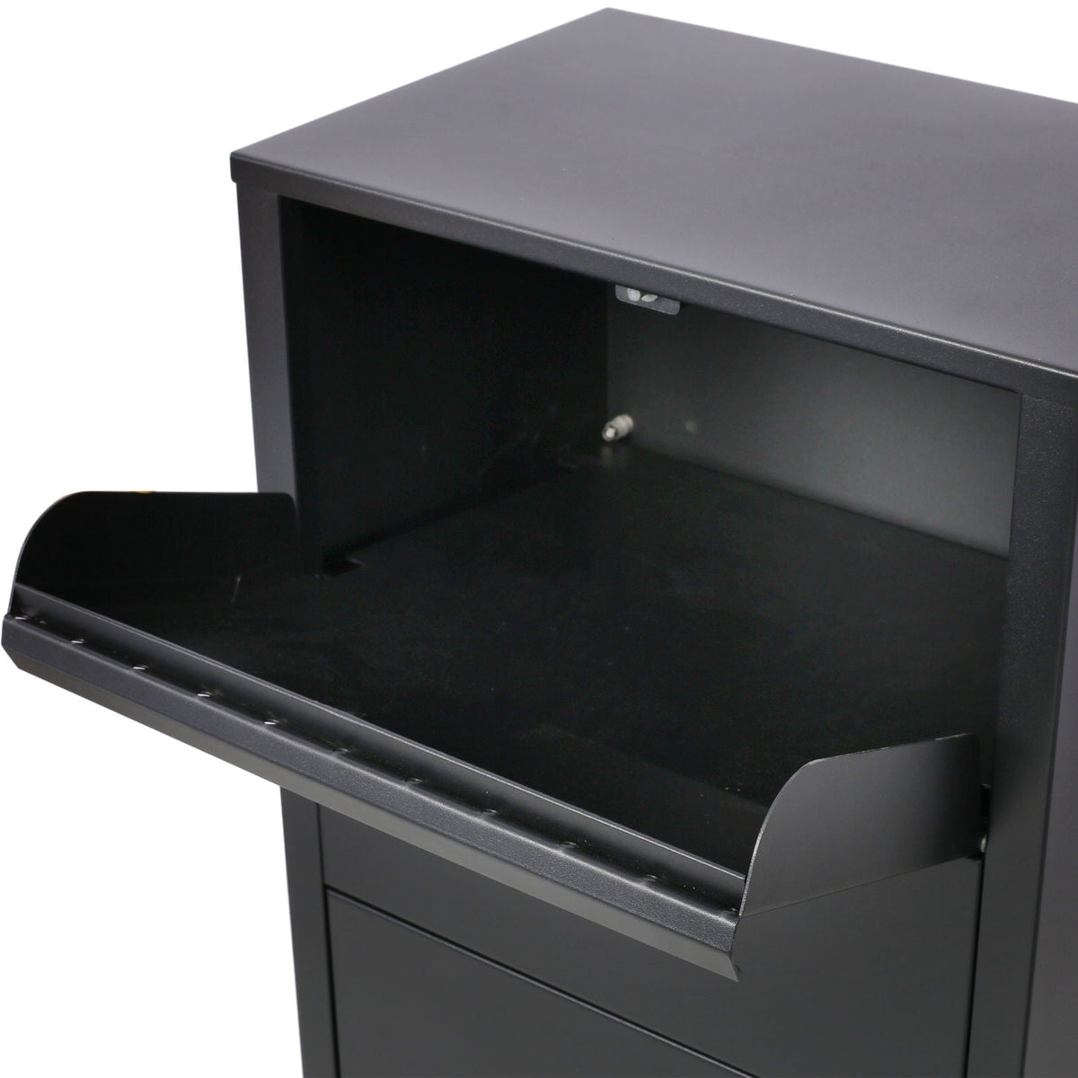 Large Package Delivery Parcel Mail Drop Box with Lockable Storage - Black