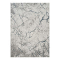 Geometric 3D Effect Area Rug with Durable Polyester - Ivory / Gray