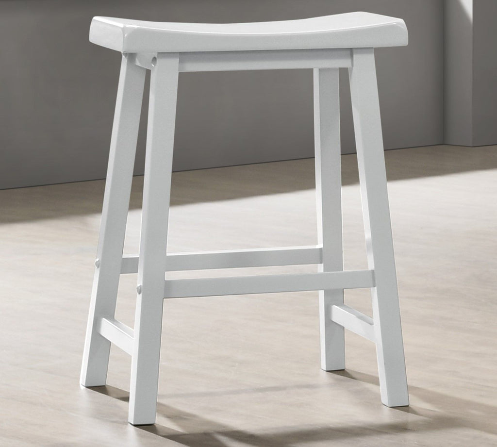 Ergonomic Backless Counter Height Stool Set with Footrest - Gray or White