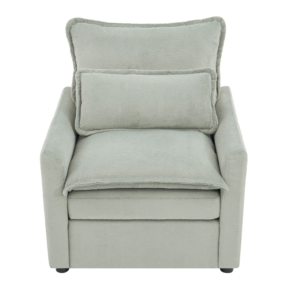 Modern Single Seat Accent Chair with Side Storage Pockets - Multiple Colors